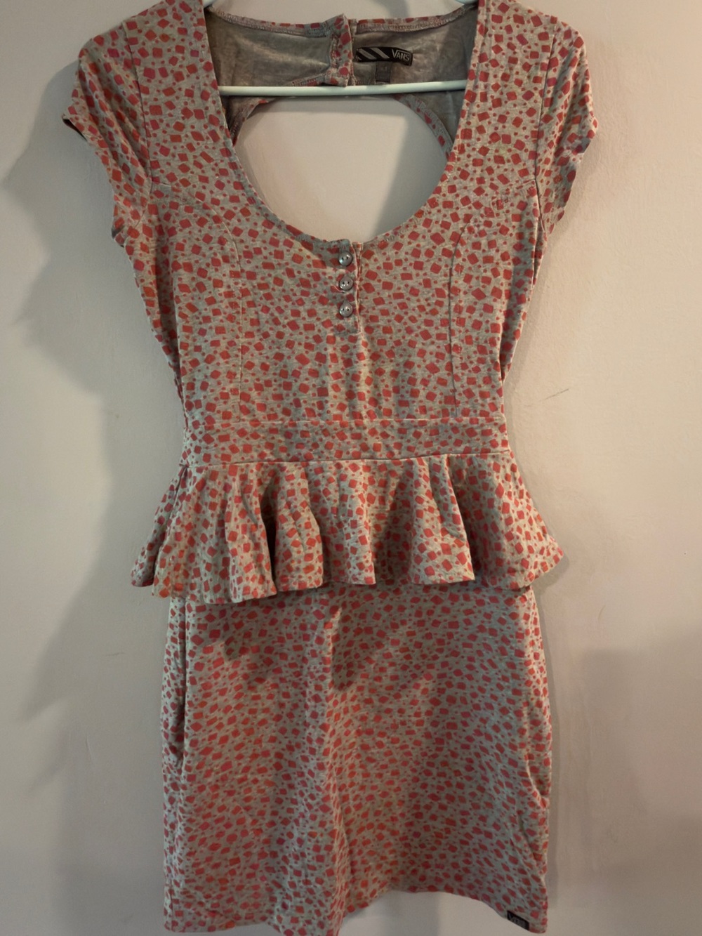 Vans Pink Floral Peplum Dress for Girls